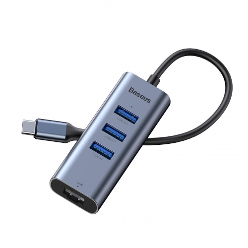 Baseus Adaptateur HUB Gigabit RJ45 USB 3.0 de type C à 3 prises 4 en 1