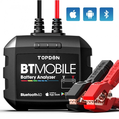 TOPDON BT testeur de batterie de voiture Mobile 12V universel 100 à 2000CCA testeur de tension intelligent Bluetooth analyseur de batterie automatique