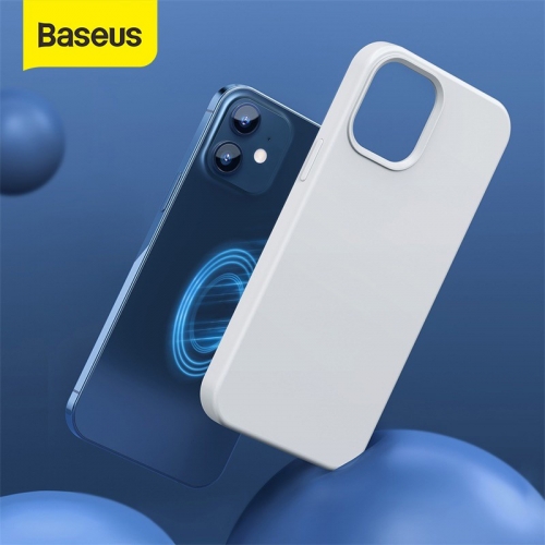 Baseus Coque Magnétique Gel de Silice Liquide pour Apple iPhone 12 Series