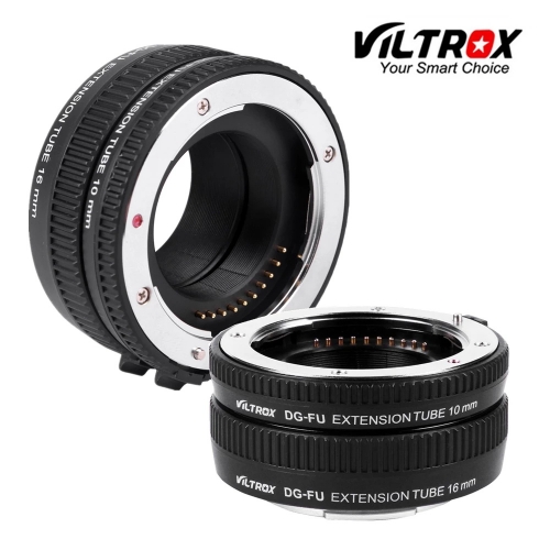 VILTROX DG-FU autofocus AF métal Macro Extension Tube anneau adaptateur d'objectif support pour Fujifilm X X-Pro2 X-T2 / T1 x-T20 / T10 X-E2S A10