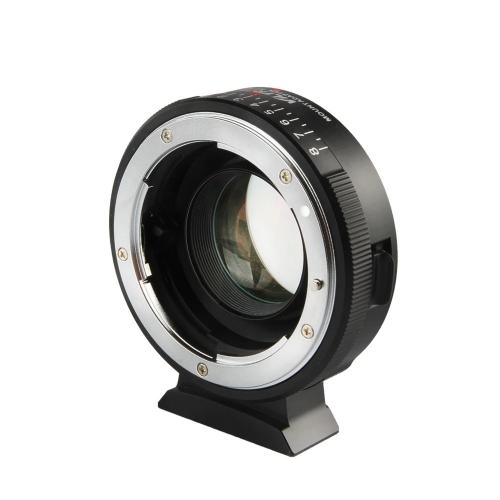 Viltrox NF-M43X adaptateur d'objectif de booster de vitesse de réduction focale Turbo Iris pour objectif Nikon vers appareil photo M4 / 3 GH4 GH5 GH85