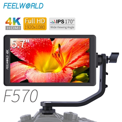 Feelworld F570 5.7 "IPS Full HD 1920x1080 4K HDMI moniteur de terrain sur caméra pour Canon Nikon Sony DSLR appareil photo Gimbal Rig