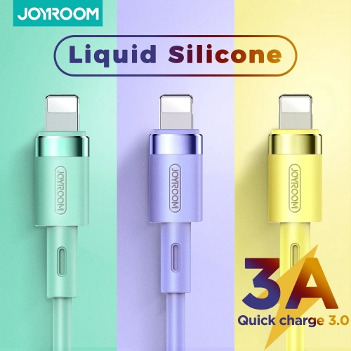 Joyroom Câble de données de chargeur USB à charge rapide en silicone liquide pour câble iPhone
