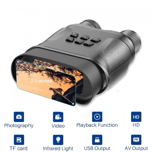 Jumelles de vision nocturne numérique HD de 2.3 pouces pour patrouille de chasse nocturne