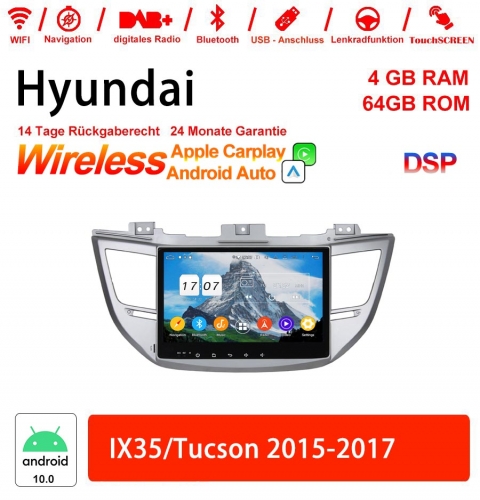 10,1 pouces Android 10,0 autoradio / multimédia 4GB RAM 64GB ROM pour Hyundai IX35/Tucson 2015-2017 intégré Carplay / Android Auto