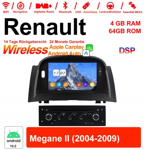 7 pouces Android 10.0 autoradio / multimédia 4Go de RAM 64Go ROM pour RENAULT Megane II avec WiFi NAVI Bluetooth USB