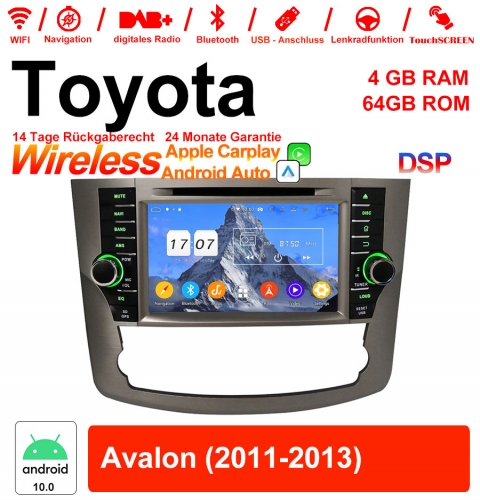 8 pouces Android 10.0 Autoradio / multimédia 4 Go de RAM 64 Go de ROM pour Toyota Avalon 2011-2013 avec WiFi NAVI Bluetooth USB