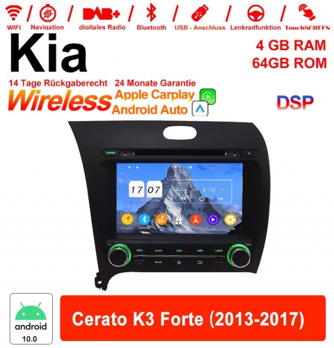 8 pouces Android 10.0 Autoradio/multimédia 4Go de RAM 64Go de ROM pour Kia Cerato K3 Forte 2013-2017 avec WiFi NAVI Bluetooth USB