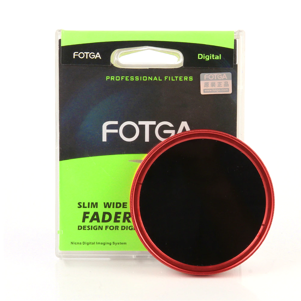 FOTGA Filtre ND ultra mince 43/ 46/ 49/ 52/ 55/ 58/ 62/ 67/ 72/ 82mm Filtre d'objectif ND réglable