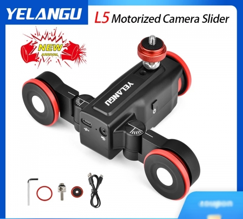 YELANGU L5 Caméra motorisée Slider Dolly Car Track Systems avec télécommande