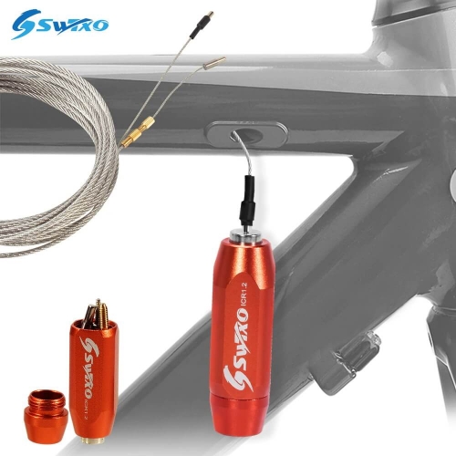 SWTXO Outil professionnel de routage de câble interne pour le cadre de vélo Shift fil hydraulique Shifter intérieur Guide câble Installer