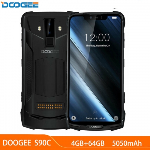 DOOGEE S90C IP68/IP69K étanche 5050mAh batterie 6.18 ''FHD+Helio P70 Octa core 4GB 64GB Smartphone 16MP caméra téléphone mobile