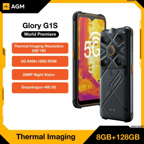 AGM GLORY G1S 5G 6.53" 8G RAM 128G ROM Android 11 Imagerie Thermique Robuste Smartphone IP68/69K