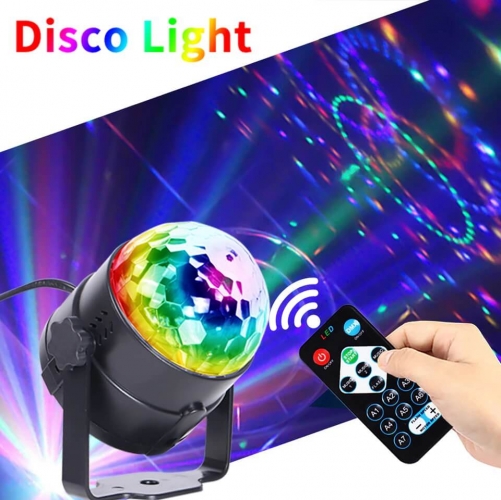 Son Activé Rotatif Disco Ball DJ Party Lights 3W 3 LED RGB LED Lumière de scène Pour Noël Mariage Sound Party Lights