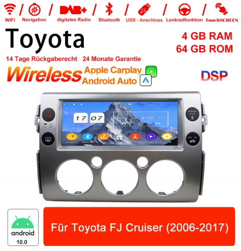 10 pouces Android 10.0 Autoradio / Multimédia 4 Go de RAM 64 Go ROM pour Toyota FJ Cruiser 2006-2017