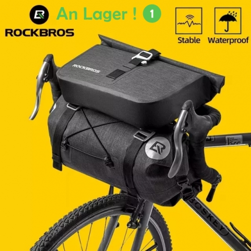 ROCKBROS — Sac de bicyclette grande capacité, sac de cyclisme, de guidon pour VTT, sur cadre avant, avec accessoires