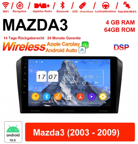 9 pouces Android 10.0 Autoradio / Multimédia 4Go de RAM 64Go de RAM pour MAZDA3